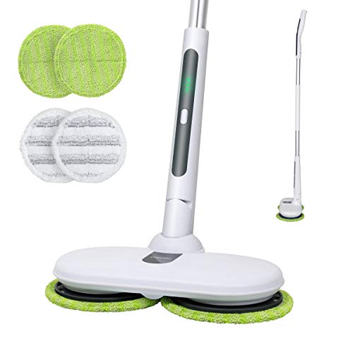OGORI Electric Mops for Floor Cleaning Wood Floor Cleaner with 4 Reusable Microfiber Pads