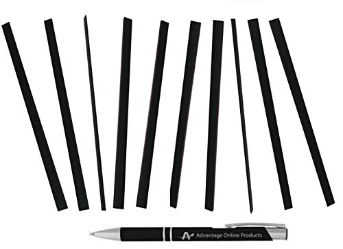 Value Bundle C-Line Slide 'N Grip Binding Backbone Bars for Report Covers, 11 x 1/8 Inches, 20-Sheet Capacity, 10 Per Pack, Black (34551) Plus a Bonus AdvantageOP Custom Retractable Metal Pen