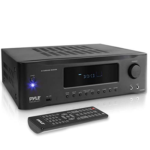 5.2-Channel Hi-Fi Bluetooth Stereo Amplifier - 1000 Watt AV Home Speaker Subwoofer Sound Receiver W/ Radio, USB, RCA, HDMI, Mic In, Wireless Streaming, Supports 4K UHD TV, 3D, Blu-Ray - Pyle PT694BT