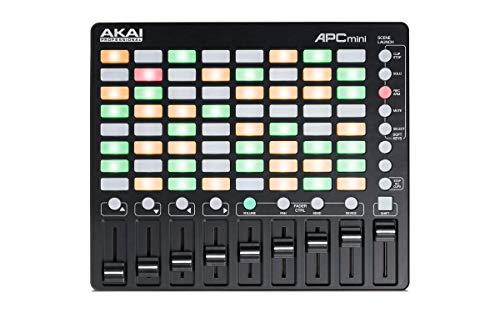 AKAI Professional APC Mini | Portable USB MIDI Controller For Ableton Live With 64-Clip Buttons and MIDI Mixer for Music Production and Performance