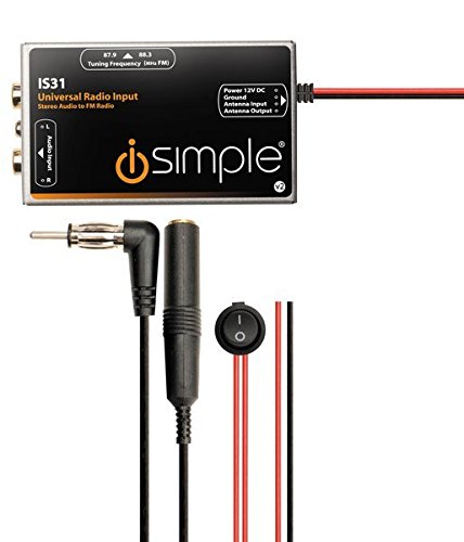 iSimple IS31 Antenna Bypass FM Modulator for Factory or Aftermarket Car Radios