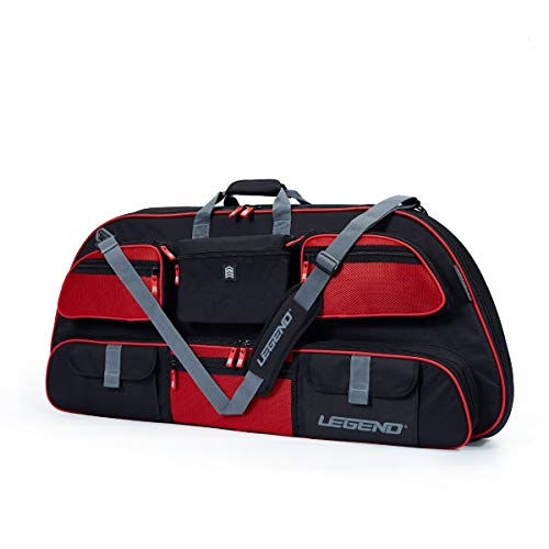 Legend - Apollo 116 Compound Bow Case (44' Inside Length) | Unrivaled Bow and Archery Equipment Protection in a Lightweight Portable Carrying Case | Pockets for All Your Accessories | (Black/Red)