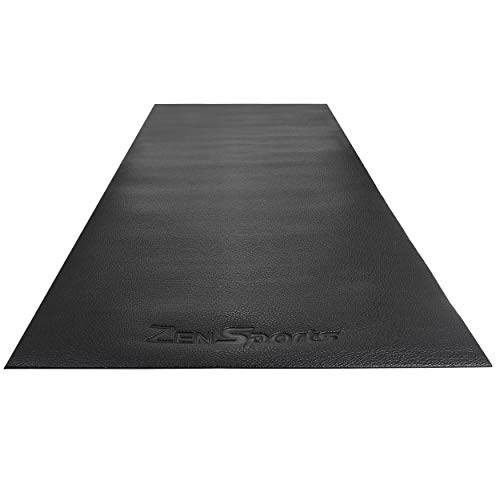 ZENY Treadmill Mat Gym Floor Mat High Density Fitness Equipment Mats,Extra Large Exercise Bike Mat,Jump Rope Mat,Elliptical Mat,Protective Flooring,8'x3',Black