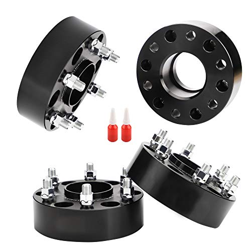 Rying 6x5.5 Wheel Spacers, 2inch Hubcentric Wheel Spacers 6x139.7 with Hub bore 78.1mm 14X1.5 Threaded Studs, Thread-Locking Adhensives Replacement for Silverado 1500 Tahoe, Yukon 1500 Sierra 1500