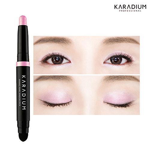 KARADIUM Shining Pearl Smudging Eye Shadow Stick 1.4g (#2 Ice pink) - Waterproof Long Lasting Daily Eye Makeup Eye Shadow Stick, Creamy Texture, Easy to Draw, Hypoallergenic for Sensitive Eyes