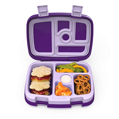 Bentgo Kids Prints (Unicorn) - Leak-Proof, 5-Compartment Bento-Style Kids Lunch Box - Ideal Portion Sizes for Ages 3 to 7 - BPA-Free and Food-Safe Materials