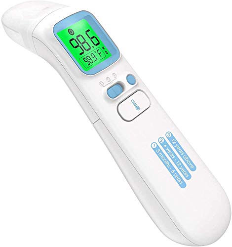 Touchless Thermometer for Adults, Forehead and Ear Thermometer for Fever, Infrared Magnetic Thermometer for Baby Kids Adults Surface and Room Easy Operation 1s Measurement, Professional Certification