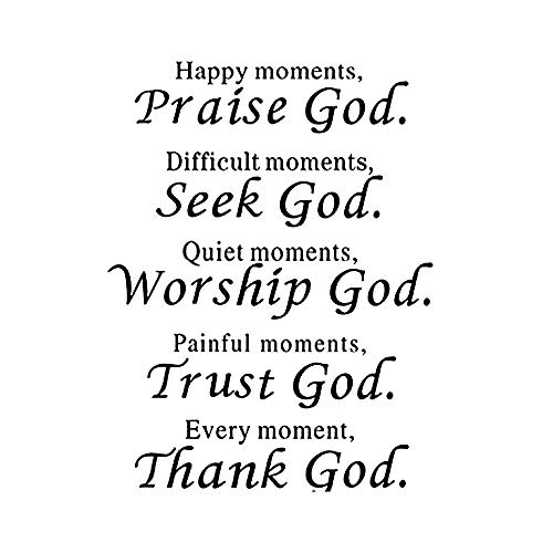 Wall Vinyl Decal Quote Sign Christian Praise God DIY Art Sticker Home Wall Decor