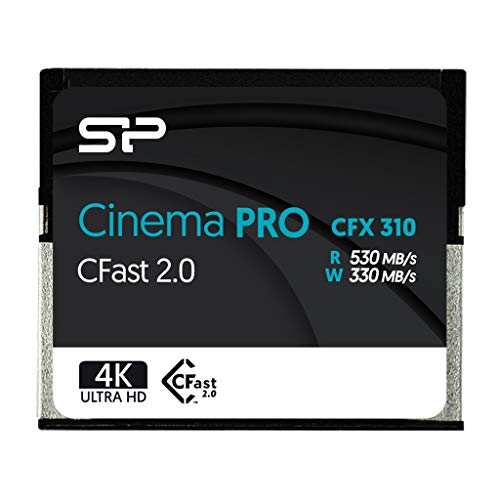 Silicon Power 128GB CFast2.0 CinemaPro CFX310 Memory Card, 3500X and up to 530MB/s Read, MLC, for Blackmagic URSA Mini, Canon XC10/1D X Mark II and More