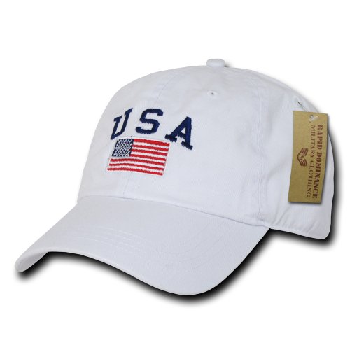 Rapiddominance Polo Style USA Cap, White