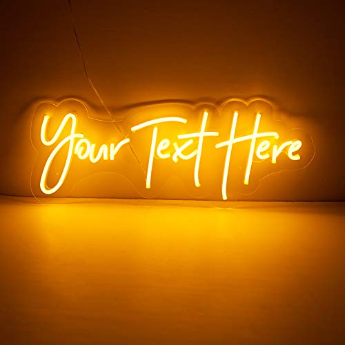 JadeToad Custom Led Neon Light Signs Individual Personalized Design for Wall Decor Bedroom Indoor Use (Customization: Sizes, Text Lines, Colors, Font Styles, Backboards, etc.) (1 Line Text, 20')