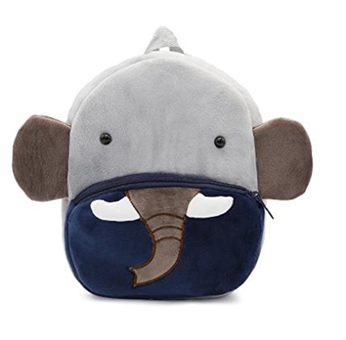 Cute Toddler Backpack Toddler Bag Plush Animal Cartoon Mini Travel Bag for Baby Girl Boy 1-6 Years (Elephant)