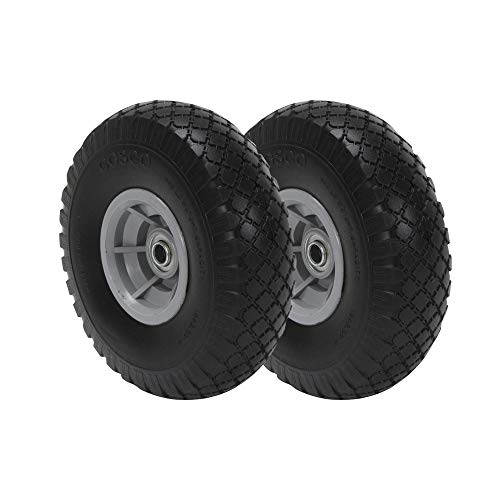 CoscoProducts COSCO 10-Inch Flat-Free Replacement Wheel for Hand Trucks, 2-Pack