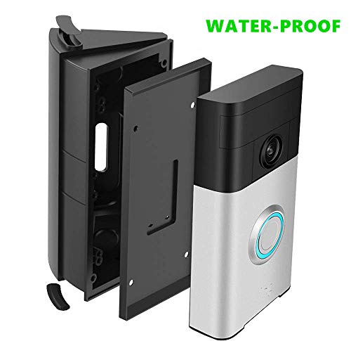 HOMONO Waterproof Adjustable 30 to 55 Degree Angle Mount for Ring Video Doorbell 1st and 2nd Angle Adjustment Adapter Mounting Plate Bracket Wedge Kit (Doorbell NOT Included)