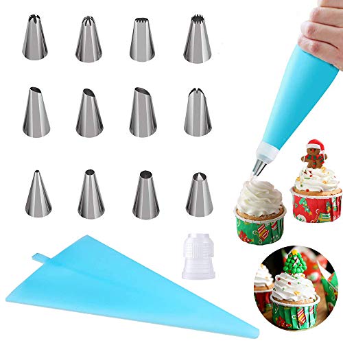 Cake Decorating Supplies Kits Piping Bags and Tips Baking Supplies Cupcake Icing Tips with Pastry Bags for Baking Decorating Cake