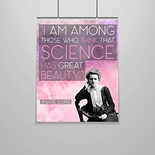 Marie Curie Quote Poster – 16 x 20 – Laminated – Motivational – Inspirational – Science Teacher – School Poster – Physics Educator – Science Education – Chemistry