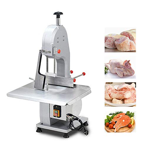 Meiney Commercial Bone Cutting Machine Frozen Meat Bone Cutter Electric Cutting Band Saw Frozen Meat Cutting Machine, for Perfect for Restaurant Cutting Fish Pig's Hoof Beef