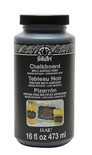 FolkArt Multi-Surface Chalkboard Paint (16 Ounce), 2725 Black