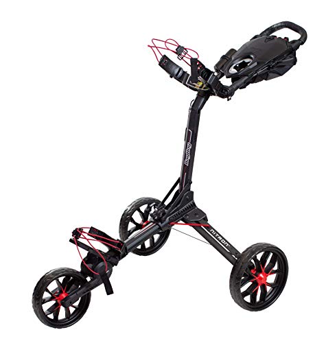 BagBoy Nitron Golf Push Cart, Black/Red