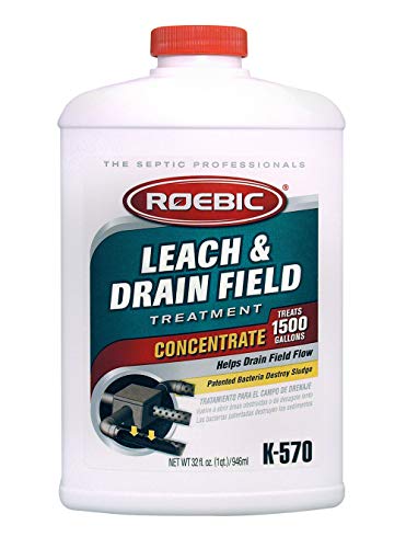 Roebic K-570-Q K-570 Biodegradable Leach and Drain Field Opener Concentrate Environmentally Friendly Bacteria Enzymes Treat Septic Clogs & Buildup, 32 Ounces, (Packaging May Vary)