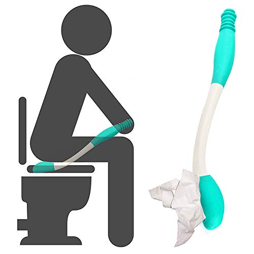 SoulQ Toilet Tissue Aids Tools,Bottom Wiper,Tissue Grip Long Handle Reach Comfort Aid Holder Toilet Paper Toilet Aid Self Wipe Helper