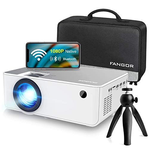 1080P HD Projector, WiFi Projector Bluetooth Projector, FANGOR 6500 Lumen 230' Portable Movie Projector, Compatible with TV Stick, HDMI, VGA, USB, Laptop, iPhone Android for PowerPoint Presentation