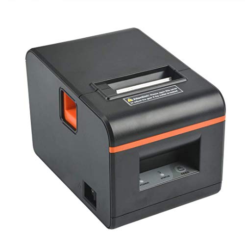 Thermal Receipt Printer with Cutter and Internal Power Supply, High Speed Pos Printer Compatible with ESC/POS Print Commands Set