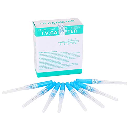Piercing Needles,New Star Tattoo Box Of 50PCS 22G Gauge Steel Catheter Piercing Needles Supply