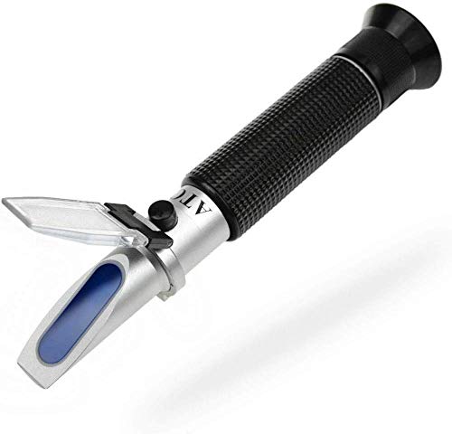 Aquarium Salinity Refractometer with ATC Function,Saltwater Test Kit for Seawater, Pool, Aquarium, Fish Tank.Dual Scale: Specific Gravity & Salt Percent