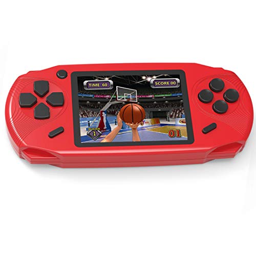Beijue 16 Bit Handheld Games for Kids Adults 3.0'' Large Screen Preloaded 100 HD Classic Retro Video Games no Need WiFi USB Rechargeable Seniors Electronic Game Player Birthday Xmas Present (Red)