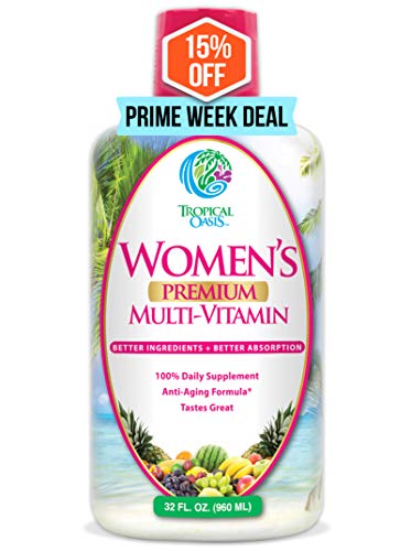 Women's Premium Liquid Multivitamin, Superfood, Herbal Blend - Anti-Aging Liquid Multivitamin for Women. 100+ Ingredients Promote Heart Health, Brain Health, Bone Health -1mo Supply
