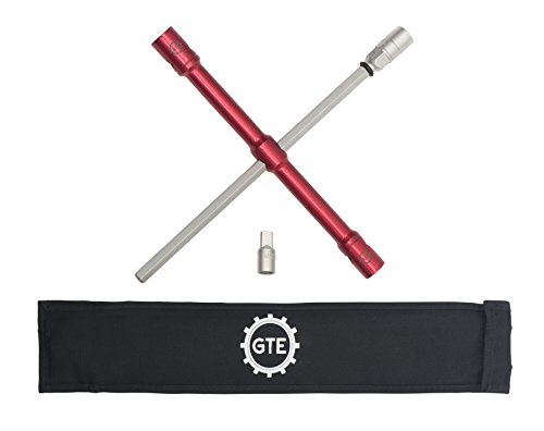 GTE Tools - LugStrong 26' Universal Compact Lug Wrench Set, Super-Strong Tire Iron & Lug Nut Remover - 2X More Torque!  Never Get Stuck on The Road Again!