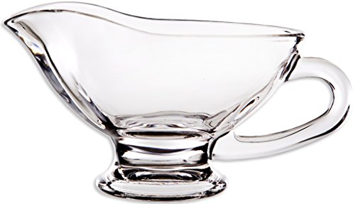 Circleware Saucy Glass Gravy Dish with Handle, 10 oz, Clear