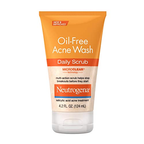 Neutrogena Oil-Free Acne Face Scrub, 2% Salicylic Acid Acne Treatment, Daily Face Wash to Prevent Breakouts, Oil Free Exfoliating Facial Cleanser for Acne-Prone Skin, 4.2 fl. oz