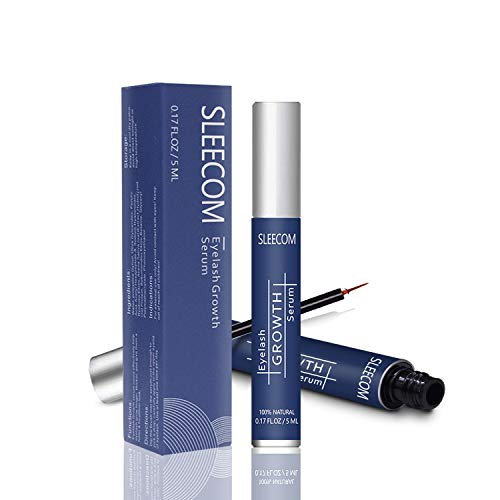 Premium Eyelash Growth Serum Natural Eyelash Serum Extension Eyelash Grower Lash Booster For Longer Fuller Eyelashes Thick Lashes and Eyebrow Enhancer Serum 5ml (Deep blue)