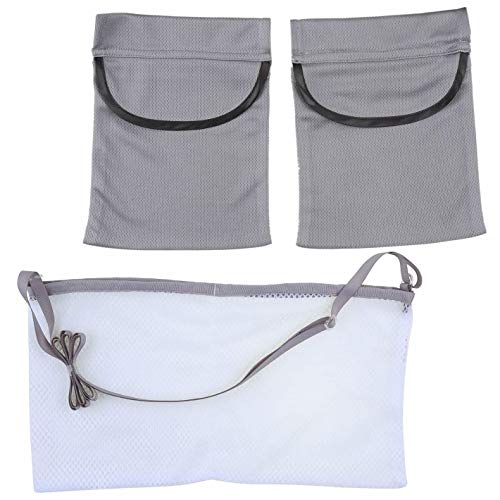 Adjustable Mastectomy Drain Holder Drainage Pouch with Shower Bag for Breast Surgery Mastectomy Breast Reduction Augmentation Post-Surgery Recovery Support Patient Care Kit (Gray)