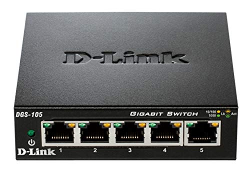 D-Link - 5-Port Gigabit Ethernet Switch Unmanaged 'Product Category: Computer Components & Peripherals/Networking Equipment