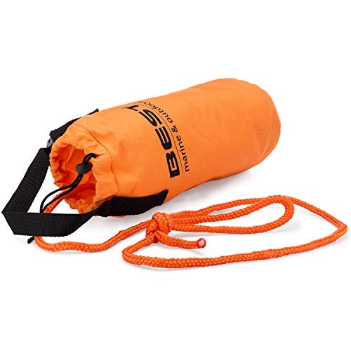 Best Marine Throw Ropes Rescue Bag with 70 Feet of Marine Line. Throwable Flotation Device for Kayaking and Boating. High Visibility Water Rescue Safety Equipment for Kayak and Boat Emergency