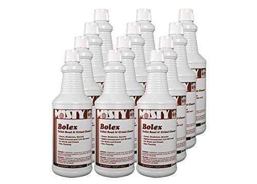 Misty Products - Misty - Bolex 23 Percent Hydrochloric Acid Bowl Cleaner, 32 oz. Bottle, 12/Carton - Sold As 1 Carton - Highly concentrated; dissolves organic encrustations, scale and stains. - Contains blend of detergent, inorganic acid, wetting agents and rinse additive to keep toilet bowls and urinals bright and clean. - Regular use helps clean traps and lines.