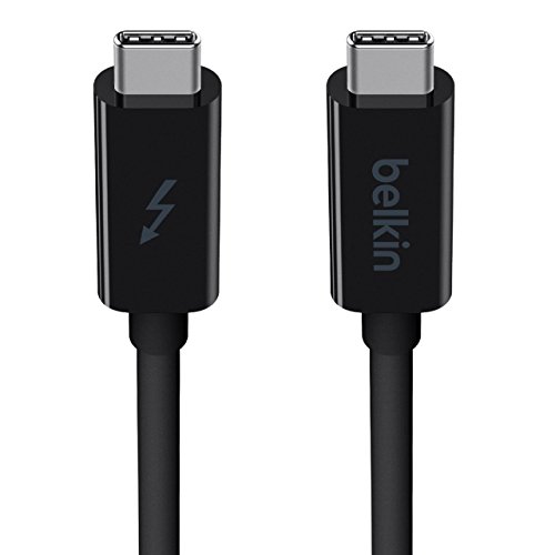 Belkin Thunderbolt 3 Usb Type-C Cable - Featuring Usb-C To Usb-C End Connections On 3 Foot/1 Meter Long Thunderbolt 3 Cable - 20 Gbps Data Transfer Speed - Usb 3.1 Compatible 10GB/s (F2CD081bt1M-BLK)
