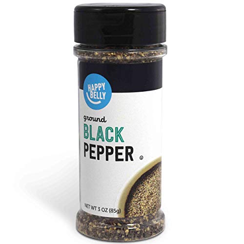 Amazon Brand - Happy Belly Black Pepper, Ground, 3 Ounces