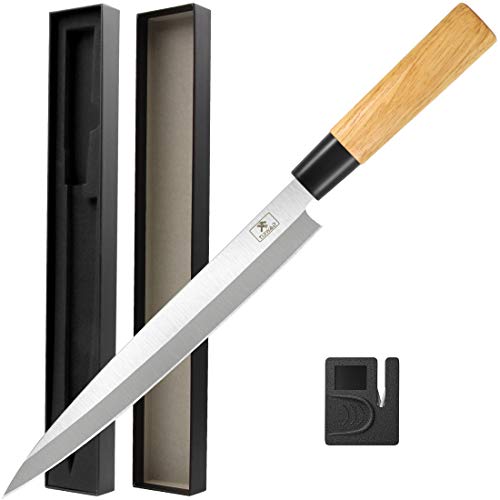 SAWKIT Sashimi Sushi Knife 7 Inch/Perfect Boning Knives/Bread Chef's knifes/For Cutting Sushi/Sashimi Fish Filleting Slicing/Very Sharp Stainless Steel Blade Meat and Peeling Multi-Purpose Kitchen