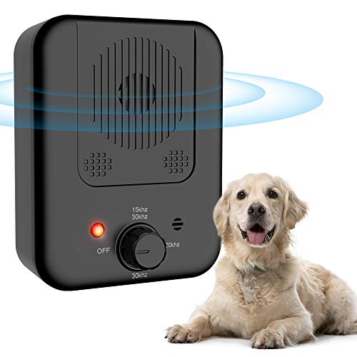 ULTPEAK Dog Barking Control Device, New Barking Device USB Rechargeable Sonic Barking Silencer Dog Bark Deterrent 10 Meters Effective, Safe for Small Medium and Large Dogs (Black)