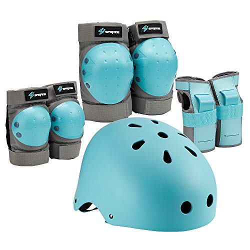 Spofine Kids Bike Helmet, Toddler Helmet Adjustable for Kids Youth Adult, Knee Pads Elbow Pads Wrist Guards Kids Protective Gear Set for Skateboard, Bike, Roller Skating, Cycling, Scooter, Rollerblade