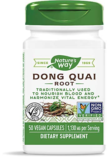 Nature’s Way Dong Quai Root, 1,130 mg per Serving, Vegan, Non-GMO Project Verified, 50 Capsules