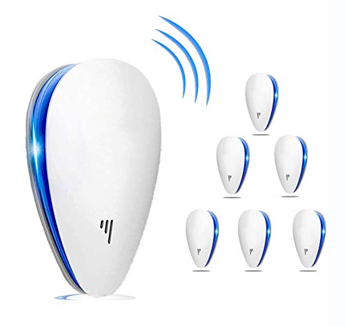 Ultrasonic Pest Repeller(6 Pack), 2020 Pest Control Ultrasonic Repellent, Electronic Repellant - Bug Repellent for Ant, Mosquito, Mice, Spider, Roach, Rat, Flea, Fly