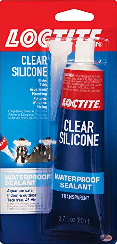 Loctite Clear Silicone Waterproof Sealant 2.7-Ounce Tube (908570)