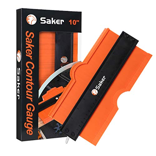 Saker Contour Gauge (10 Inch Lock) Profile Tool- Adjustable Lock -Precisely Copy Irregular Shape Duplicator -Irregular Welding Woodworking Tracing - Must Have Tool for DIY Handyman, Construction