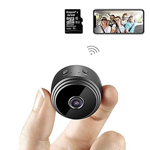 2020 Wireless Mini Spy Camera 1080P Hidden Camera Portable Small HD Nanny Cam with Night Vision and Motion Detection Perfect Indoor Covert Security Camera for Home and Office