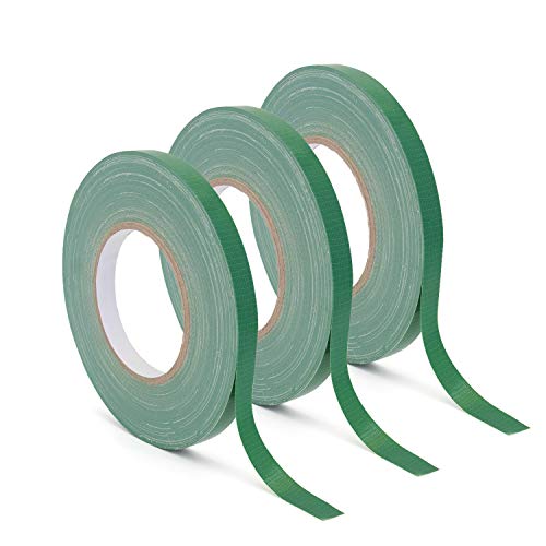 Floral Tape Green, Flower Wrap Adhesive Waterproof Tape for Bouquets by Royal Imports 0.5' (60 Yd/180 Ft) - 3 Rolls Bulk